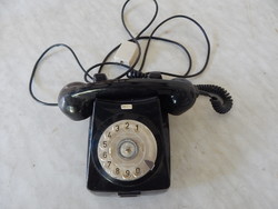Bakelit tárcsás telefon fekete retro, Minimál ár nélkül!