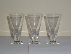 Régi üveg likőr pohár ( 3 db.)