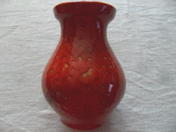 Jasba retro glossy red vase