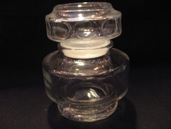 Covered glass holder with dotted, cupped roof