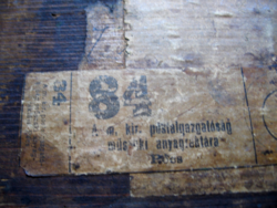 Antik fa doboz. A m. kir . postaigazgatóság műszaki anyagraktára