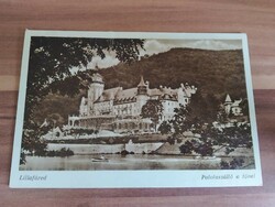 Old postcard Lillafüred, palace hotel with the lake, Weinstock photo, from 1948