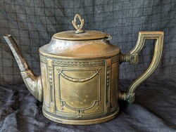 Antik biedermeier ezüstözött teás kanna