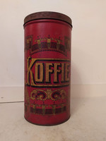 Antik nagy méretű kávé kávés fém doboz