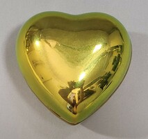 Zsolnay eozin mázas szív alakú bonbonier, ékszertartó