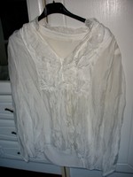 Silk cream white top, blouse