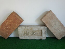 Old Hungarian monogrammed brick 3 pcs for sale!