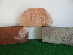 Old Hungarian coat of arms and year bricks 3 pieces for sale!