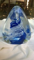 Murano blue paperweight, flawless, beautiful piece