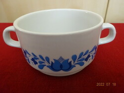 Alföldi porcelain soup cup with a blue folk motif. He has! Jokai.