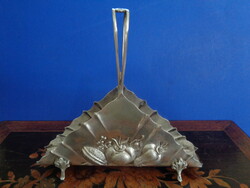 Fruity silver napkin holder approx. 1920