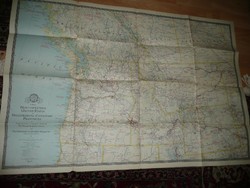 2 db Antik nagy méretű ÉNY USA  térkép 1941 - NG Washington  Mérete: 92*62 cm