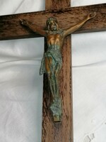 Vintage cross with copper copus