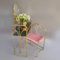 Copper colored dressing table + chair