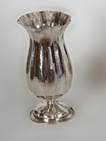 Silver pedestal vase