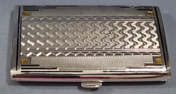 Silver cigarette holder box, cigarette tray small 78g decorated with 24k gold