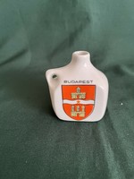 Zsolnay Budapest címeres porcelán mini korsó