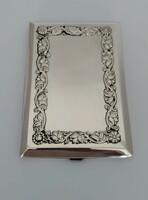 Silver art-deco cigarette case