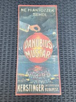 Danubius mustár - fára kasírozott plakát (reklámtábla, reklám tábla)