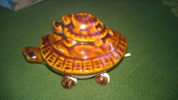 Small turtle figure with moving limbs - ceramic, in box
