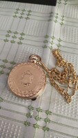 Very rare and beautifully crafted raul ulrich braun gilded pocket watch with 21 jewels limited edition