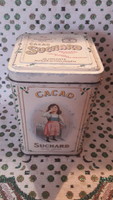 Antik Suchard pléh doboz, régi kakaós fém doboz (L2781)
