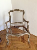 Antique baroque armchair frame