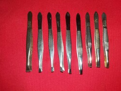 Quality tweezers and other cosmetic tweezers in a package of 9 in the same condition as shown in the pictures