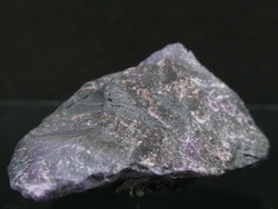 Natural sugilite and hematite mineral combination, raw specimen. 20.7 grams