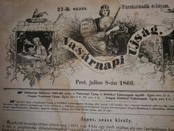 Antik 1868 .március 29. MAGYARORSZÁG és a NAGYVILÁG újság magazin szép állapot képek szerint
