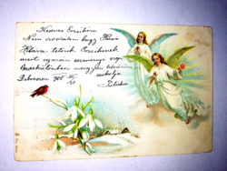 1900 angelic, snow flower greeting card 317.