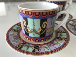 Fine porcelain coffee cups, Botticelli design, 3 pcs