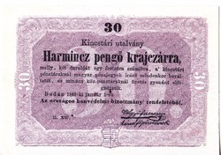Magyarország 30 pengő krajczár REPLIKA 1849 UNC