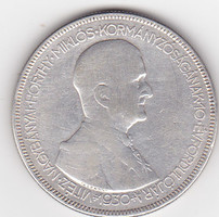 Horthy silver 5 pengő 1930 vg