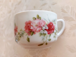 Régi porcelán csésze Oepiag Royal szegfű mintás teás bögre