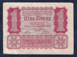 Austria 1 kroner 1922 with Helmut Freulich overstamp (id10731)