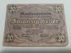 Osztrák 20 Heller 1920  szükség pénz