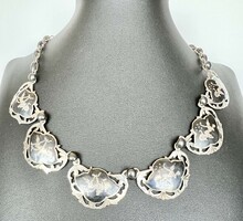 334T. From HUF 1! Antique silver (34.9 grams) Indian collier with tula enamel, also on the eyes!