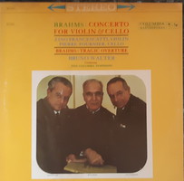 Brahms concerto for violin & cello, tragic overture bruno walter lp vinyl record