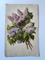 Old floral postcard lilac postcard
