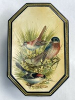 Old Chinese hand painted bird lacquer wooden gift box jewelry box storage chest china japan asia