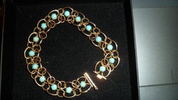 14K gold bracelet / turquoise