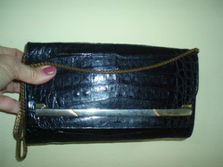 Vintage small crocodile skin shoulder bag, handbag