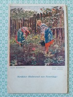 Old postcard hans hassmann our little garden artistic postcard