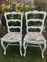 Provence style chairs, repainted and upholstered