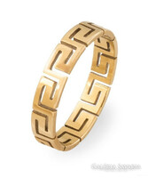 ORVISI ACÉL aranyszínű görög labirintus mintás gyűrű .
