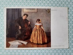 Old postcard 1917 wiener kunst art postcard