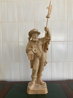 Fából kézzel faragott figura szobor 55cm