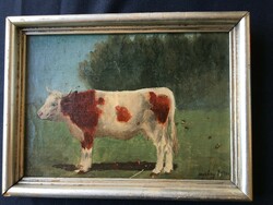 Painting depicting the cow 