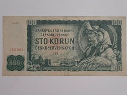 Czechoslovakia 100 crowns 1961 sto korun ceskolovenskych